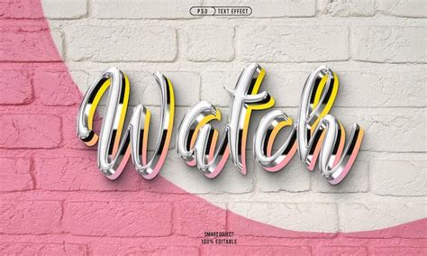 Premium Psd Free Psd Watch Text Style Effect