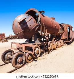 Train Cemetery Cementerio De Trenes Uyuni Stock Photo