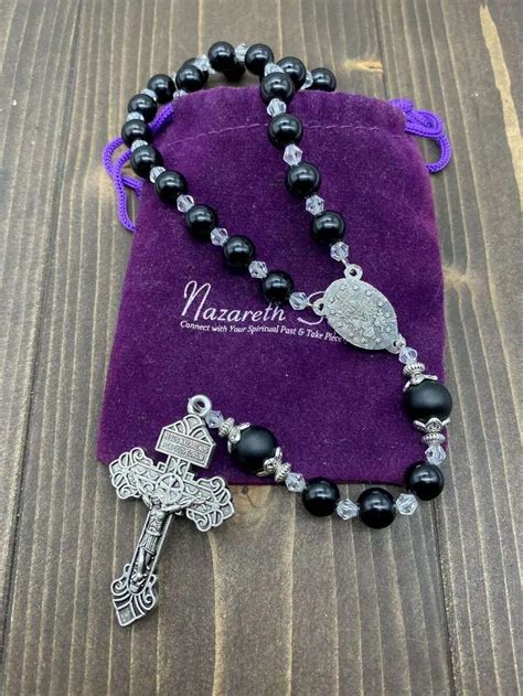 Agate Stone Beads Rosary Necklace Nazareth Store