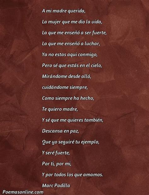 Mejores Poemas Para Una Madre Que Muri Poemas Online