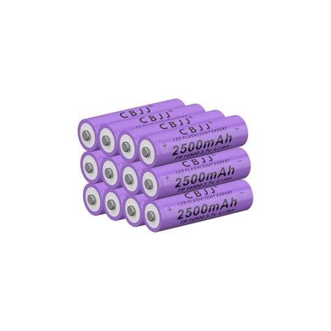 Cbjj 12pc 14500 Battery 37 Volts Li Ion Rechargeable Battery 2500mah For Toys And Flashilights