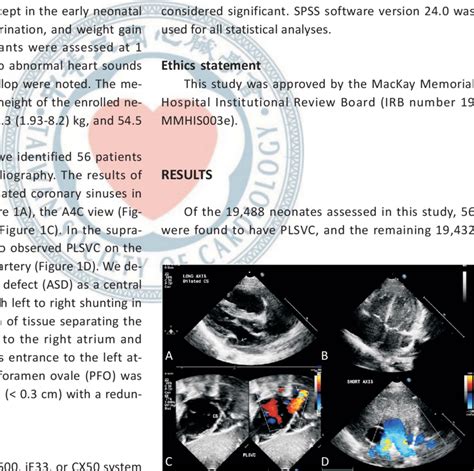 Transthoracic Echocardiogram In Parasternal Long Axis View Showing The