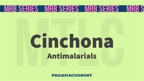 MRB Pharmacist Exam Pharmacognosy Cinchona YouTube