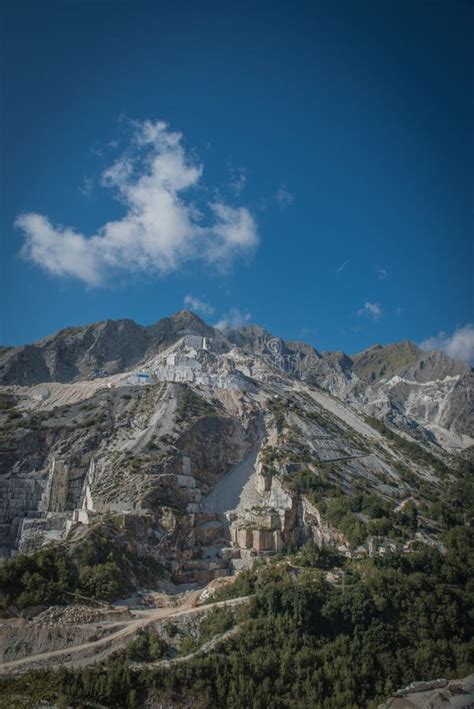 A White Marble Quarry In Apuan Alps Carrara Italy Stock Photo Image