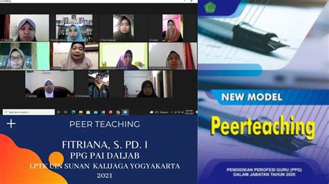 Peer Teaching PPG Daljab 2021 Mapel PAI Dan BP LPTK UIN Sunan