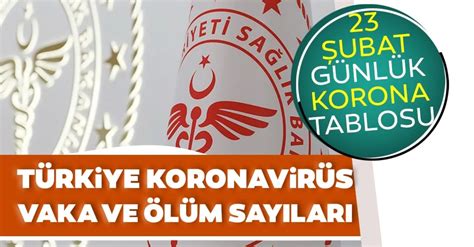 Sağlık Bakanlığından Son Dakika İşte 23 Şubat Korona Tablosu Ve