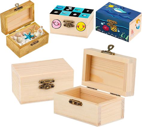 BLUHEN 12 Mini Schatztruhen Aus Holz Mini Schatzkiste Zum Bemalen Klein