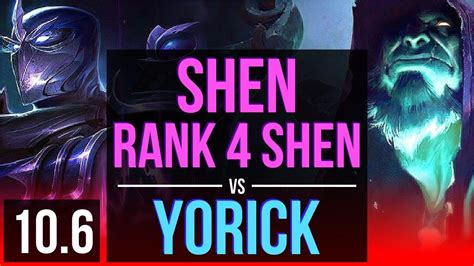 Shen Vs Yorick Top Rank Shen Kda Games Dominating