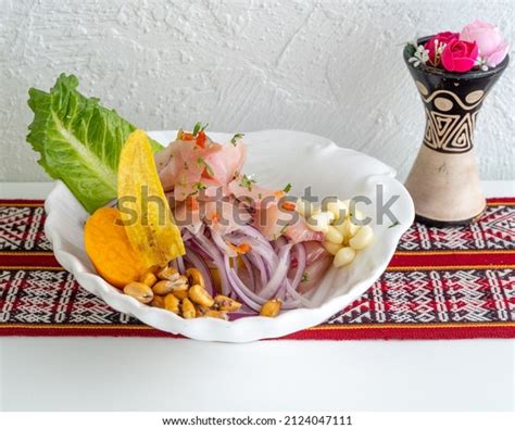 Closeup Peruvian Food Ceviche Stock Photo 2124047111 | Shutterstock