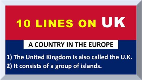 Lines On Uk In English United Kingdom Few Lines On Uk Youtube