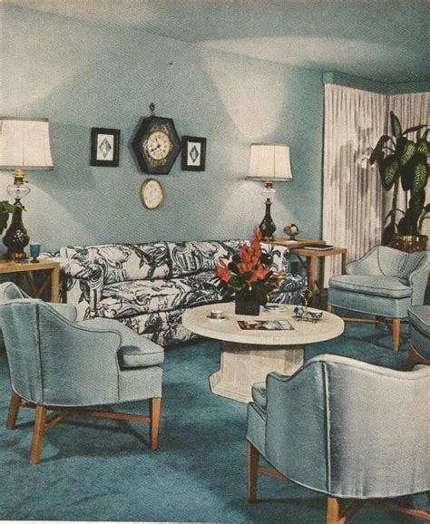 The 1950s: Photo | Vintage living room design, 1950s living room, Vintage living room