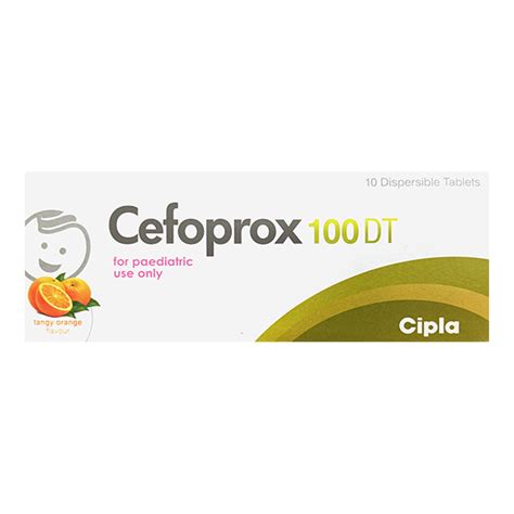 Cefoprox DT 100 Tangy Orange Flavour Tablet 10 S Price Uses Side