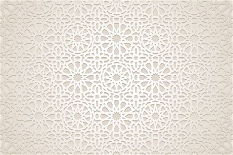 Fond Blanc Motif Islamique Vecteur Premium