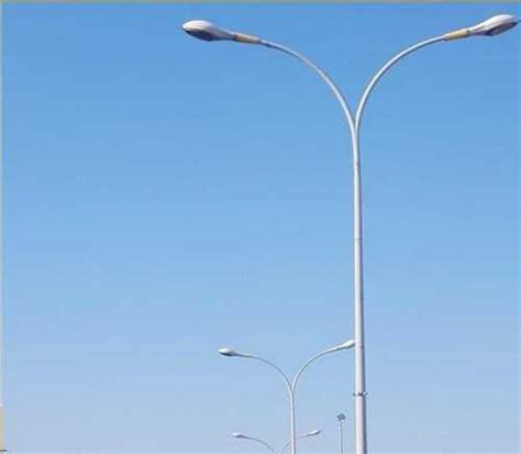 White Dual Arm Street Light Pole At Best Price In Ahmedabad C And N Corp