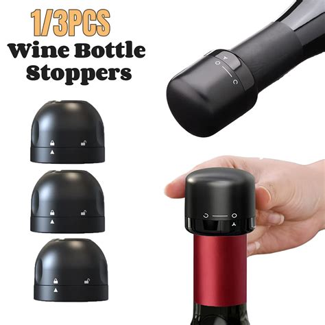 Pcs Wine Bottle Stoppers Vacuum Sealed Cap Champagne Bottle Stopper