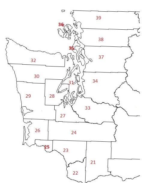 Washington Counties-Western Washington Diagram | Quizlet