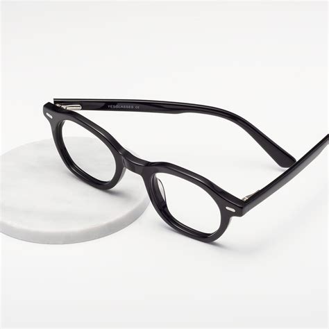 Black Geek Chic Acetate Geometric Eyeglasses Potter