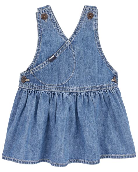 Baby Vintage Inspired Denim Jumper Dress Oshkosh Carters In 2024