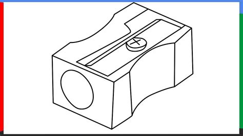 How To Draw A Pencil Sharpener Step By Step For Beginners Youtube