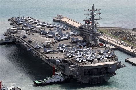 Us Aircraft Carrier Arrives In South Korea In Show Of Strength