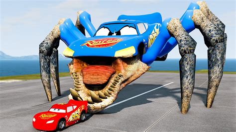 Crazy Escape From The Mutant Lightning Mcqueen Eater Vs Lightning