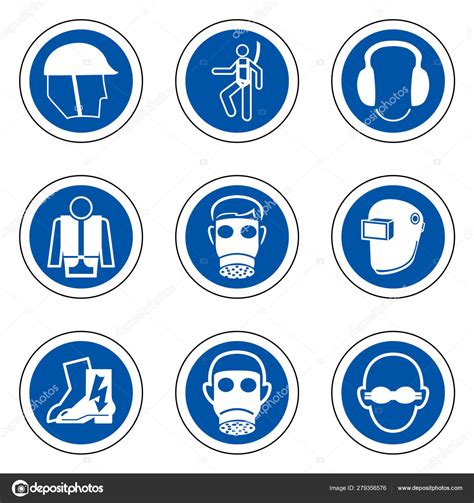 Required Personal Protective Equipment Ppe Symbol Safety Icon Isolate