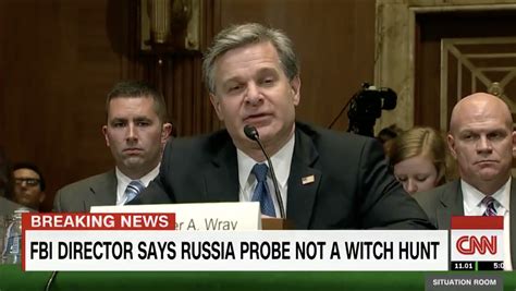 FBI Head Christopher Wray: Russia Probe Not a Witch Hunt