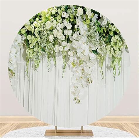 Amazon Yeele X Ft Wedding Flowers Round Backdrop White And