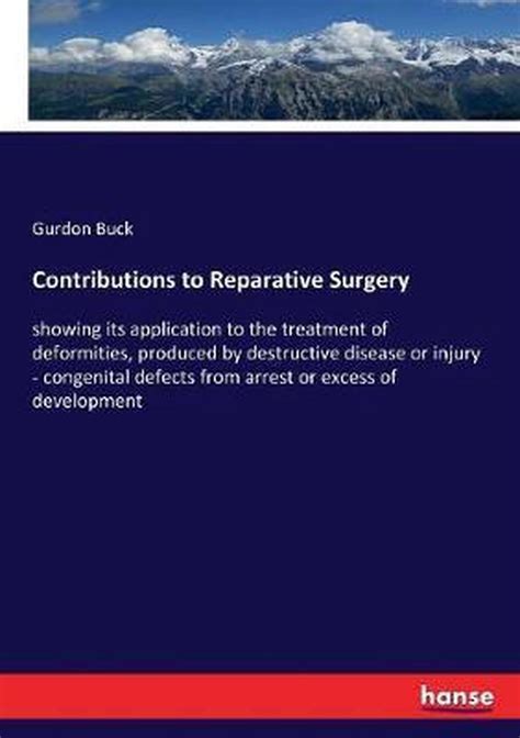 Contributions To Reparative Surgery 9783337239572 Gurdon Buck