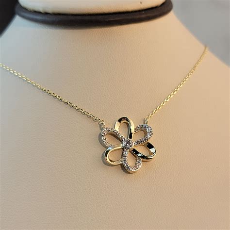 gold flower necklace 2