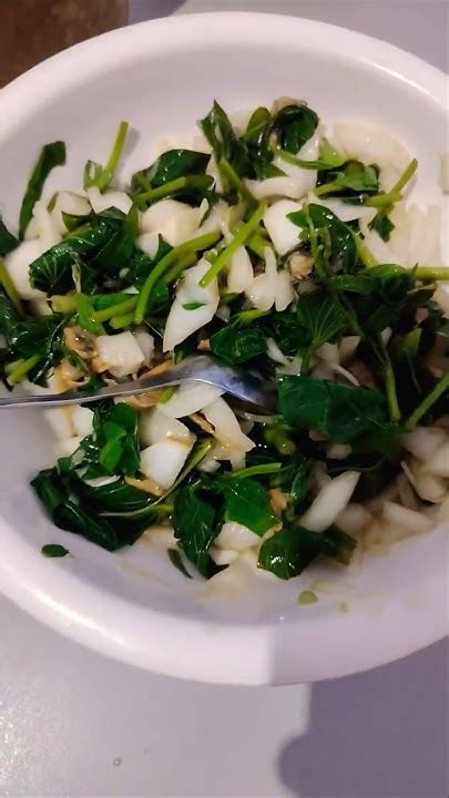 preskong salad talbos ng kamote  sibuyas  bagoong talaba youtube