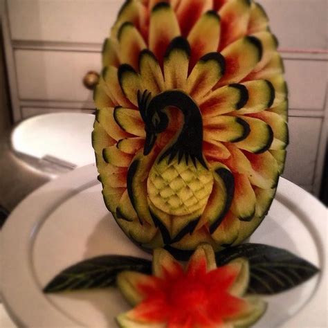 Watermelon Carving Easy Watermelon Art Food Carving Fruit Carving Edible Food Edible Art