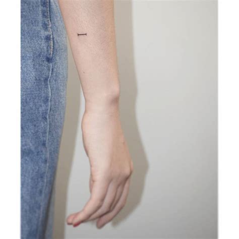 Minimalist Letter I Tattoo On The Wrist