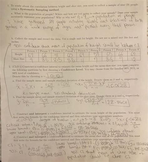 Solved 1 To Study About The Correlation Between Height And Chegg