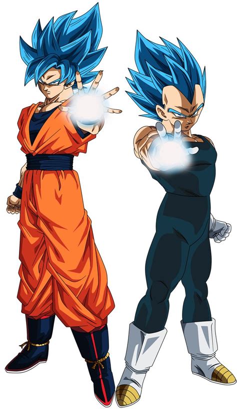 Goku Super Saiyan Blue / Vegeta Super Saiyan Blue by crismarshall on ...