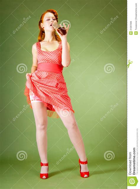 Fille Rousse Sexy Du Type Pin Vers Le Haut Photo Stock Image Du