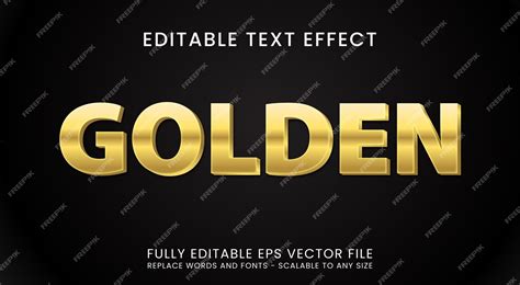 Premium Vector 3d Golden Text Effect Gold Effect Editable Text