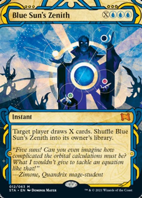 Blue Suns Zenith Foil Etched Price Strixhaven Mystical Archive Mtg