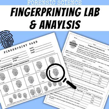 Fingerprinting Lab And Analysis Forensic Science Activity In 2024