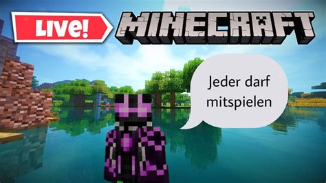 Minecraft Live Deutsch Jeder Kann Mitspielen Deutsch German Bedrock