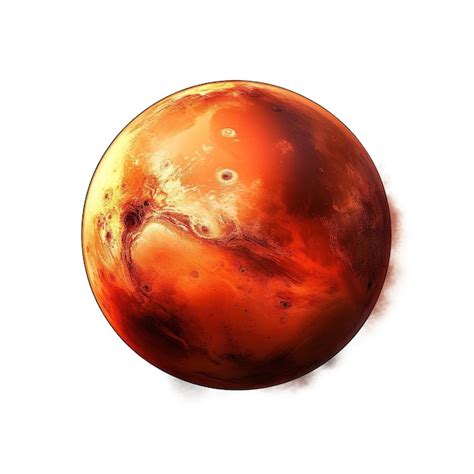 Premium Ai Image Planet Mars Isolated On White Background