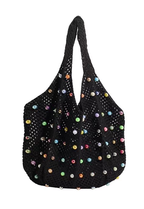 Buy Sunnydaysweety New Summer Color Beaded Woven Bag K Bk