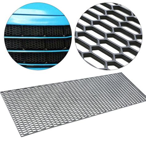 120x40cm Black ABS Plastic Honeycomb Mesh Grill Spoiler Bumper Vent On