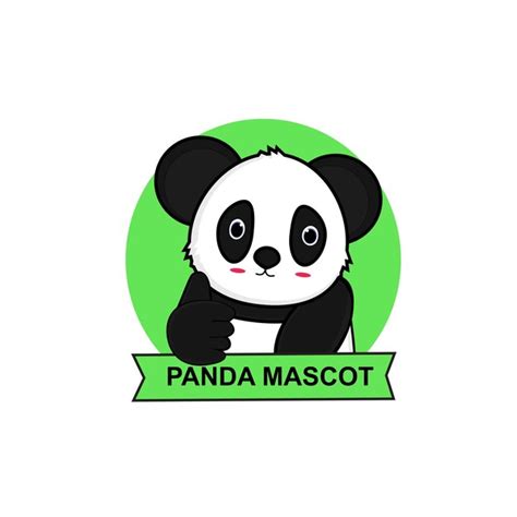 Illustration De Logo Vectoriel Style De Mascotte Simple Panda