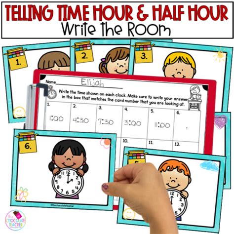 telling time hour   hour write  room analog clock