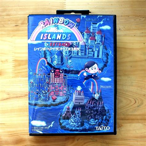 Rainbow Island Bit Md Game Card With Retail Box For Sega Megadrive