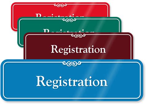 Registration Signs Registration Door Signs
