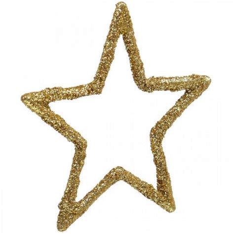 Floristik De Streudeko Weihnachten Sterne Golden Glitter Cm St