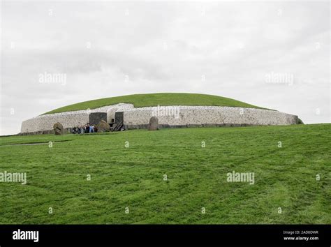 Neolithic Site In Ireland Newgrange Stone Age Passage Tomb On The