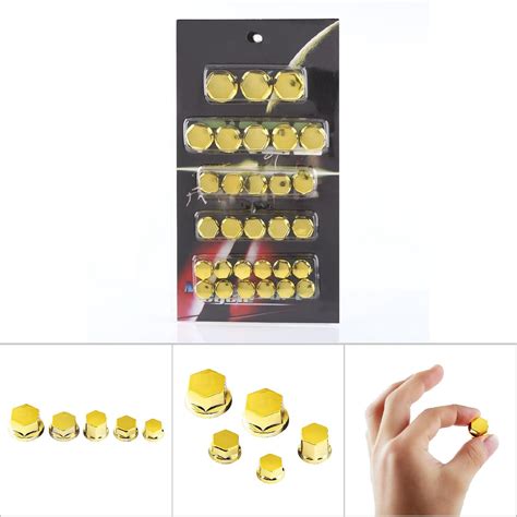 Pcs Golden Motorcycle Motorbike Screw Nut Bolt Cap Cover Decor For Ebay